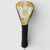 Luxe Imperial Gold Palm Tree Golf Head Hoesje Golfheadcover (Voorkant)