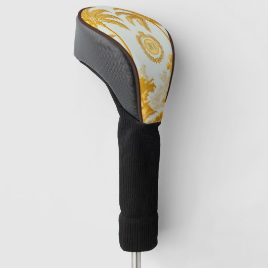 Luxe Imperial Gold Palm Tree Golf Head Hoesje Golfheadcover (Schuin)