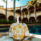 Luxe Imperial Monogrammed Gouden Palm Tree Pickleball Paddle