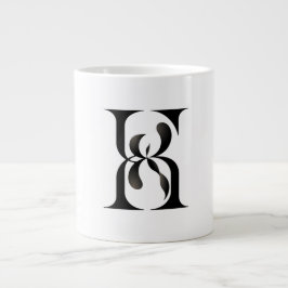 Luxe in elkaar grijpende Initialen Monogram Elegan Grote Koffiekop