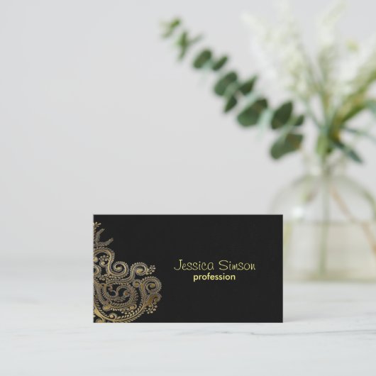 Luxe in Gold Visitekaartje (Staand voorkant)