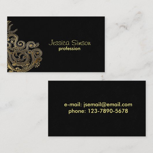 Luxe in Gold Visitekaartje (Voorkant / Achterkant)