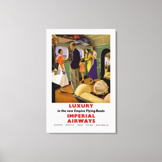 Luxe in New Empire Flying Boats - M Canvas Afdruk (Voorkant)