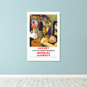 Luxe in New Empire Flying Boats - M Canvas Afdruk (Insitu (Houten vloer))