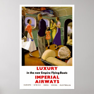 Luxe in New Empire Flying Boats Poster