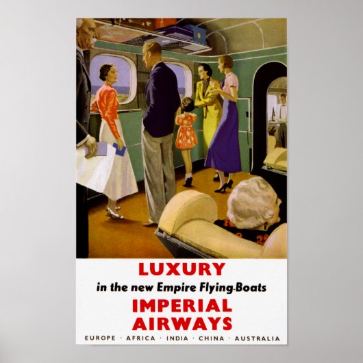 Luxe in New Empire Flying Boats Poster (Voorkant)
