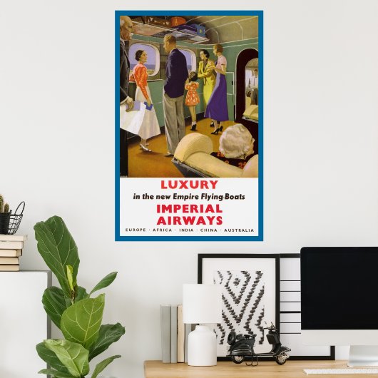 Luxe in New Empire Flying Boats Poster (Thuiskantoor)