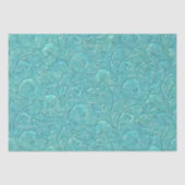 Luxe in reliëf gemaakte Blauwgroen bloemenwijnstok Tissuepapier (Voorkant)