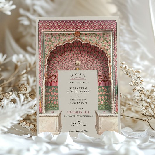 Luxe Indiaas geïnspireerde bruiloft Peacock Arch M Kaart