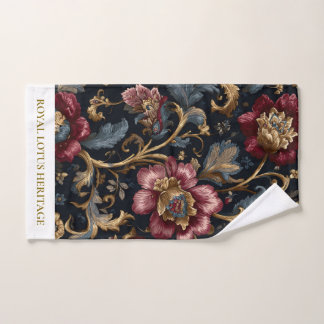 Luxe Indiase Bloem Bad Handdoek Set Vintage Royal