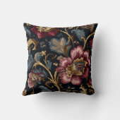 Luxe Indiase Bloem Kussen Vintage Koninklijk (Achterkant)