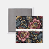 Luxe Indiase Bloem Magneet Vintage Koninklijk (Voorkant / Achterkant)