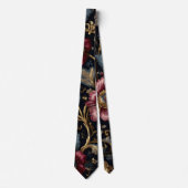 Luxe Indiase Bloem Vintage Koninklijk Stropdas (Voorkant)