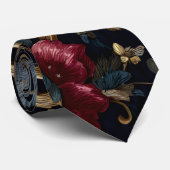 Luxe Indiase Bloem Vintage Koninklijk Stropdas (Opgerold)