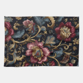 Luxe Indiase Bloem Vintage Koninklijk Theedoek (Horizontaal)