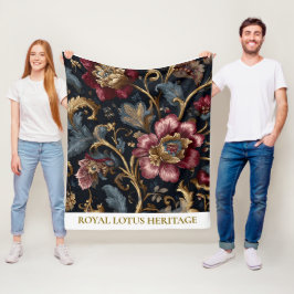 Luxe Indiase Bloemen Fleece Deken Vintage Koninkli