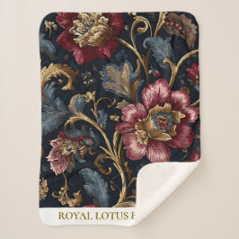 Luxe Indiase Bloemensherpa Dekbed Vintage Royal Sherpa Deken