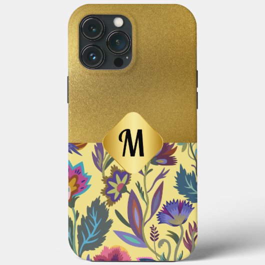 Luxe initiaal l Gold matching met Victoriaans Case-Mate iPhone Case (Achterkant)
