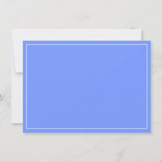 Luxe Initiaal Personal Stationery Blue Notitiekaartje (Achterkant)