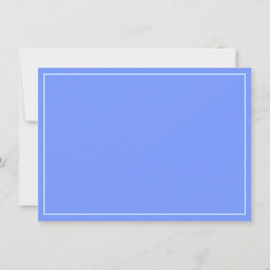 Luxe Initiaal Personal Stationery Blue Notitiekaartje (Achterkant)