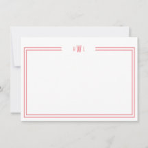 Luxe Initiaal Personal Stationery Coral