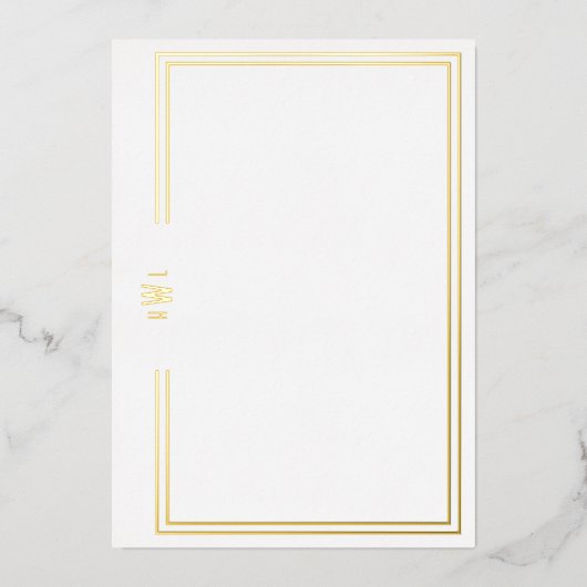 Luxe Initiaal Personal Stationery Folie Invitation Folie Uitnodiging (Voorkant)