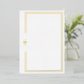 Luxe Initiaal Personal Stationery Folie Invitation Folie Uitnodiging (Staand Voorkant)