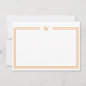 Luxe Initiaal Personal Stationery Yellow Notitiekaartje (Voorkant)