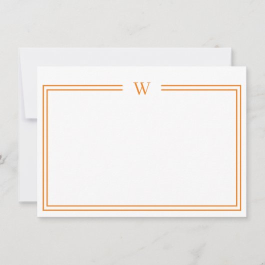Luxe Initiaal Personal Stationery Yellow Notitiekaartje (Voorkant)