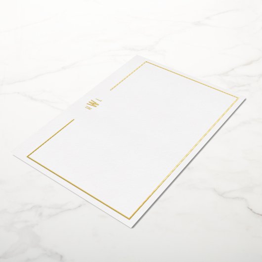 Luxe Initiaal — Persoonlijke artikelen Folie Uitnodiging (Gedraaid)