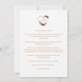 Luxe Initialen Floral Kerstmis Hart 2 Foto's Save The Date (Achterkant)