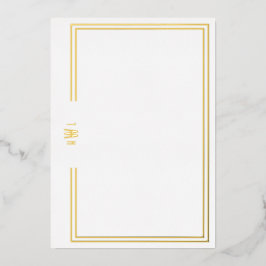 Luxe initiële persoonlijke briefpapier folie uitno uitnodiging