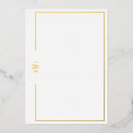 Luxe initiële persoonlijke briefpapier folie uitnodiging