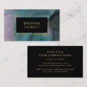 Luxe Inkt Wash Jewel Tones Marble Pattern Visitekaartje (Voorkant / Achterkant)