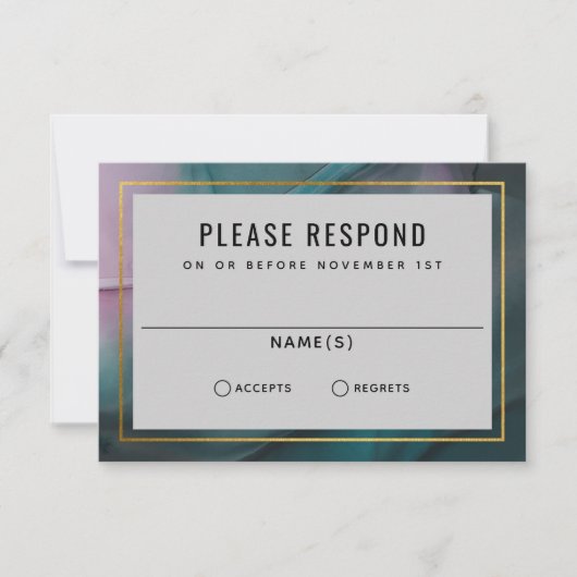 Luxe inktwasbeenderen die RSVP binden (Voorkant)