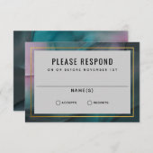 Luxe inktwasbeenderen die RSVP binden (Voorkant / Achterkant)