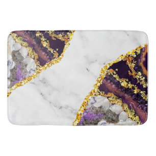 Luxe interieur marmeren steen glitters strandhandd badmat