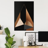 Luxe Interieur Ontwerp Moderne Abstracte Poster (Thuiskantoor)