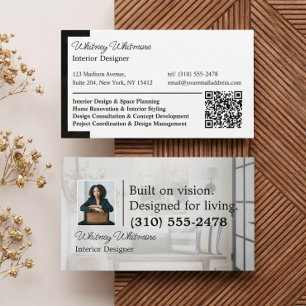 Luxe Interieur Ontwerper Stylist Foto QR Code Visitekaartje
