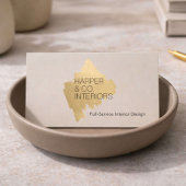 Luxe interieurontwerper Goud Abstract Logo Visitekaartje