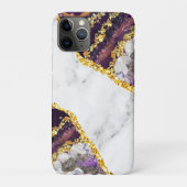 Luxe interne marmer Stone Glitter Beach Case-Mate iPhone Case (Achterkant)