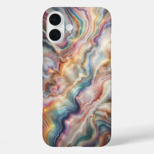 Luxe Iridiscerende Regenboog Agate Telefoonhoes -  iPhone 16 Plus Hoesje