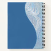 Luxe iriserende blauwe verloop spiraalnotitieboek notitieboek (Achterkant)