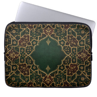 Luxe islamitische Arabesk Laptophoes | Smaragd & Laptop Sleeve