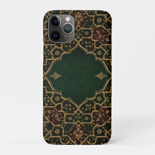 Luxe islamitische Arabeske laptophoes | Smaragd & Case-Mate iPhone Case (Achterkant)
