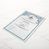 Luxe islamitische bruiloft Folie uitnodiging (Gedraaid)