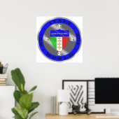 Luxe Italiaanse voetbalkampioen logo Poster (Thuiskantoor)