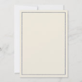 Luxe ivoor blauw goud bloemmotief RSVP Kaart (Achterkant)