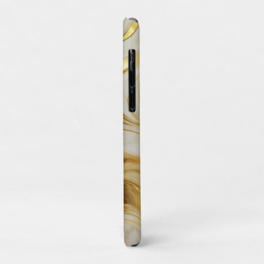Luxe ivoor en goud gemarmerd Case-Mate iPhone case (Achterkant/links)