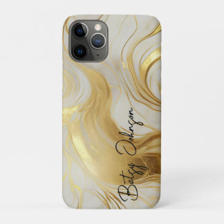 Luxe ivoor en goud gemarmerd Case-Mate iPhone case